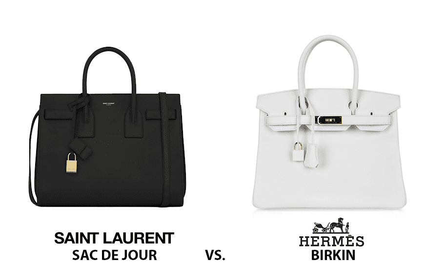 The YSL Sac de Jour is often compared to the Hermès Birkin